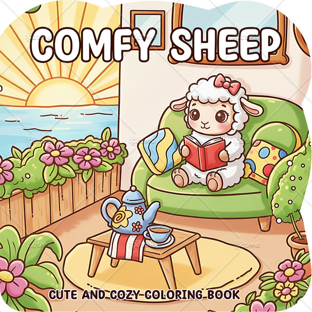 COMFY SHEEP Bold-easy Malbuch mit unregelmäßigen Mustern, Malbuch - Bild 1