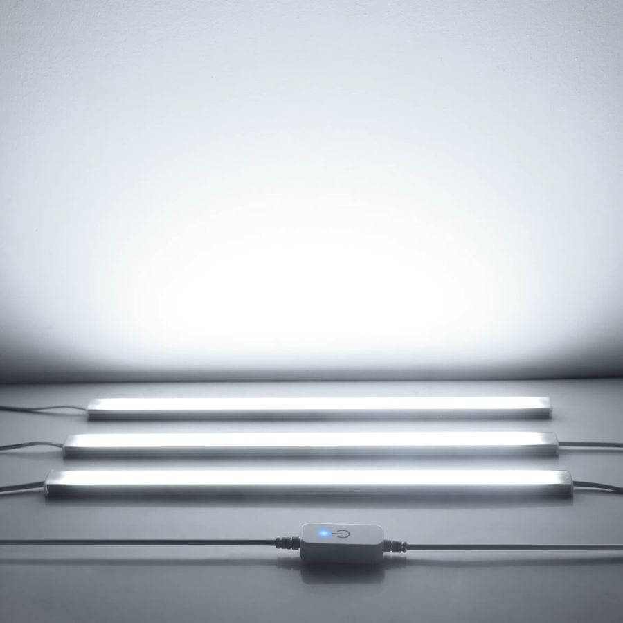 MALITAI LED Unterbauleuchte mit Touch-Sensor und Dimmfunktion, 3er-Set, Weiß, Länge: 30 cm - Bild 4