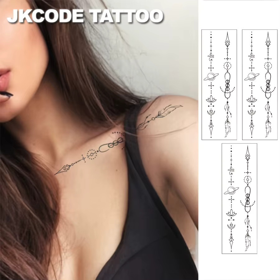 JKCODE TATTOO Mehndi-Design-Tattoos, Damen, Wasserfest - Bild 2