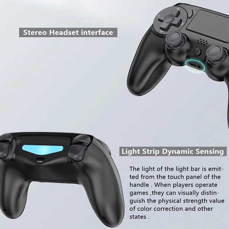 Gaminja Wireless Gamepad Bluetooth Game Controller mit sechsachsigem Gyro und Dual Vibration für PS4, PS3 und PC in Schwarz oder Weiß - Bild 5