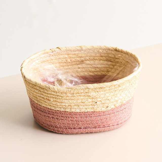 Sisal Primelkorb von BLUME2000 in Pink, Höhe: 21 cm - Bild 1