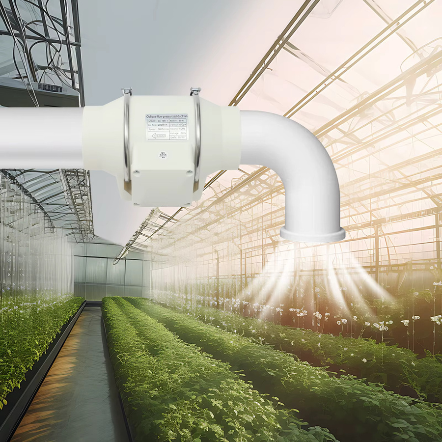 Bymaocar Inline-Rohrventilator 4 Zoll in Weiß mit Kupfermotor, 220m³/h, 2600 U/min, geräuscharm, PP-Booster-Abluftventilator für Badezimmer, Keller, Dachboden und Growroom-Belüftung - Bild 2
