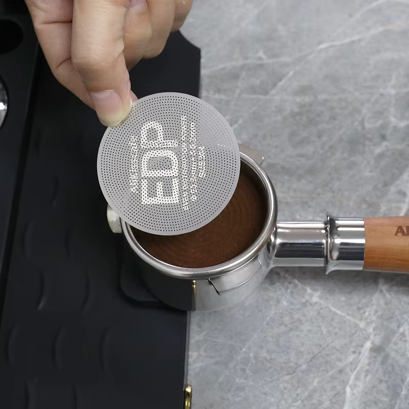 AliKisscafe Kaffee-Puck-Screen aus Edelstahl in Silber für Espresso Barista Zubehör - Bild 5