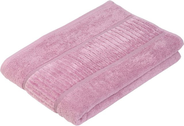 GÖZZE Bio Badetuch aus Baumwolle in Pink, B: 100 cm, L: 150 cm, GOTS-zertifiziert - Bild 1