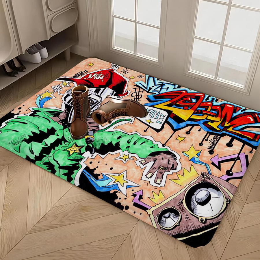 MF DOOM Fußmatte Rutschfest und Wasserabsorbierend, B/L: 40 x 120 cm, Mehrfarbig - Bild 4