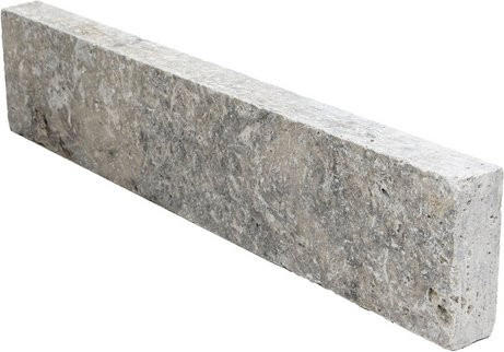 WOHNRAUSCH Randstein Mudra Grey aus Travertin in Grau und Beige, B/H/T: 7,5 x 20 x 100 cm - Bild 1