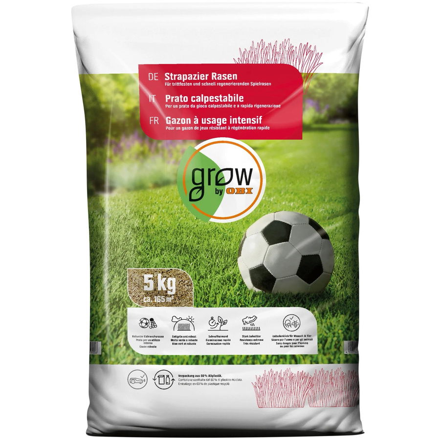 OBI Strapazier-Rasen Rasensamen für Garten und Sportplätze, 5 kg - Bild 2