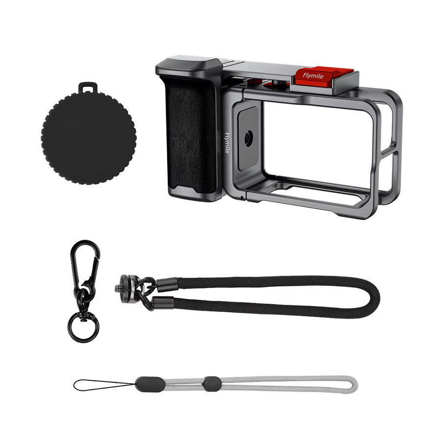 Flymile Metallkäfig Kamera-Griffhalter für DJI Osmo Action 5, 4 und 3 als Zubehör-Griffverlängerungshalterung - Bild 5