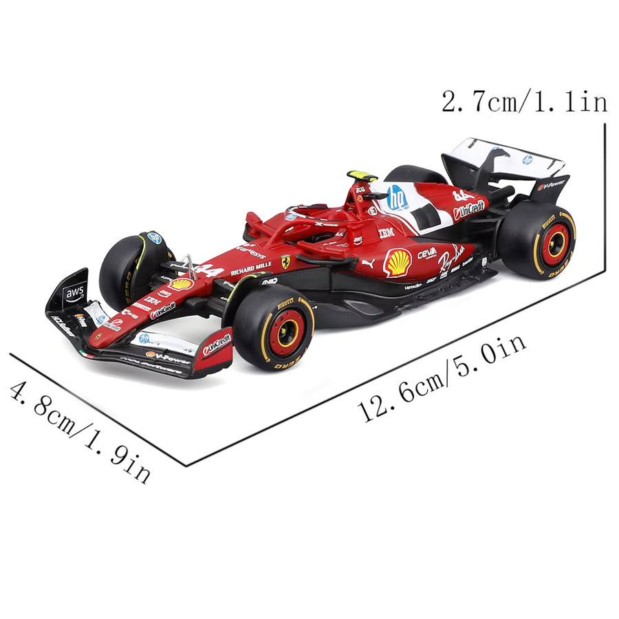 Bburago Ferrari F1 2025 HP SF25 Legierungsmodellauto, 1:43, Rot - Bild 2