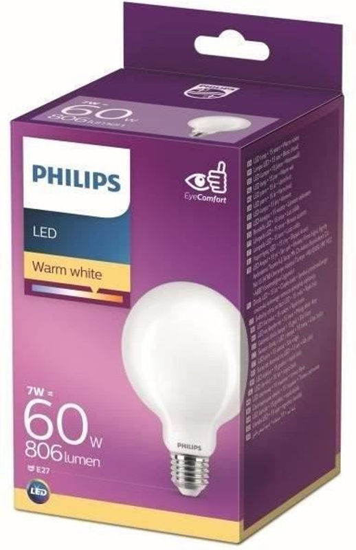 Philips LED-Leuchtmittel Globeform E27 7 W Warmweiß Transparent Glas H: 14 cm, Ø: 9,5 cm - Bild 2