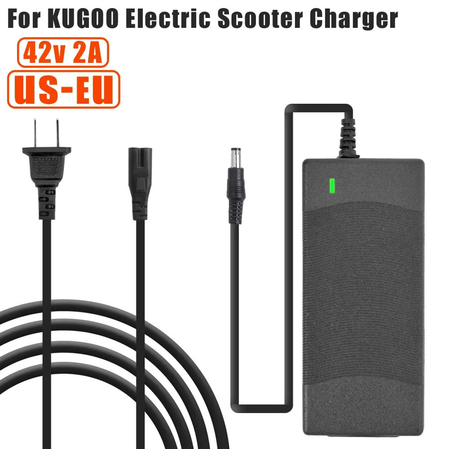 Kugoo Schnelles Ladegerät für elektrische Roller mit 42V 2Ah und Barrel-Plug in Schwarz - Bild 2