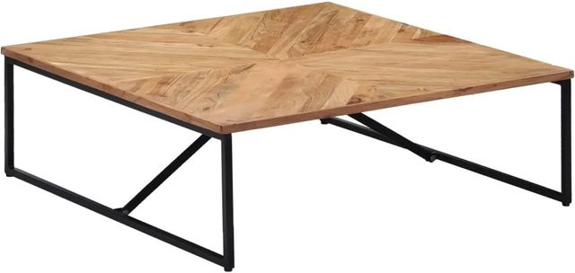 vidaXL Couchtisch aus massivem Akazienholz in Braun, B/T/H: 110 x 110 x 36 cm - Bild 1