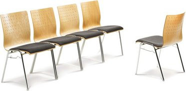 Mayer Sitzmöbel Stapelstuhl 2118 in Grau, B/L: 53 x 54 cm - Bild 1