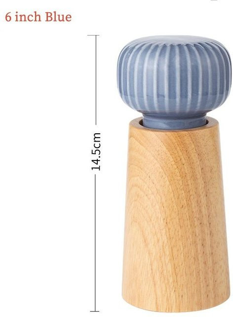 XYNN Pfeffer- und Salzmühle im nordischen Stil mit Keramikkern, Blau, Höhe: 14,5 cm - Bild 1