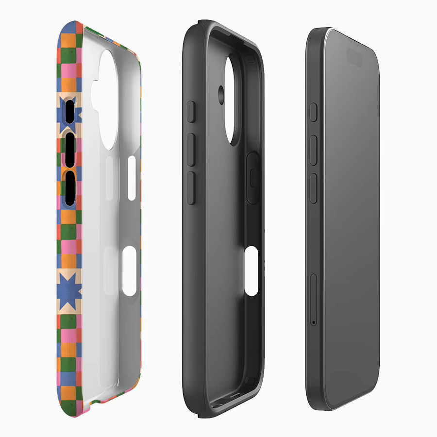 Star Check Magnetische Handyhülle für iPhone 17 16 15 14 13 Pro Max Plus in Multicolour – Robuste Einzel- und Doppelschicht-Schutzhülle - Bild 1