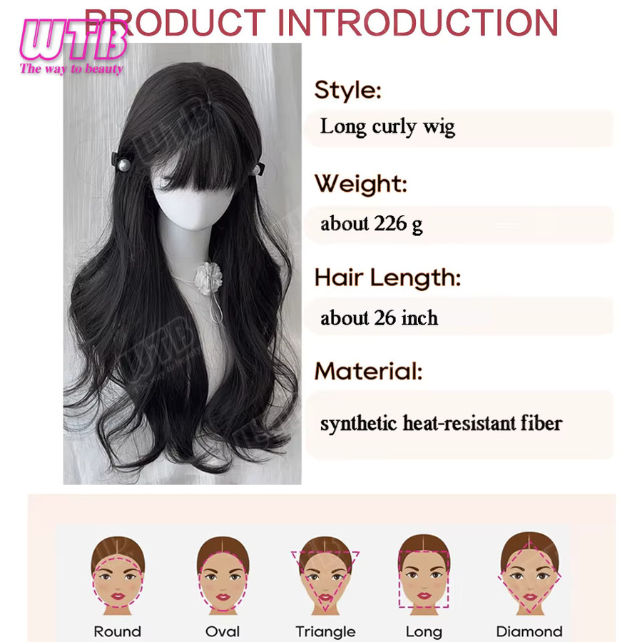 WTB Synthetische Lolita-Perücke, große gewellte Locken, Damen - Bild 4