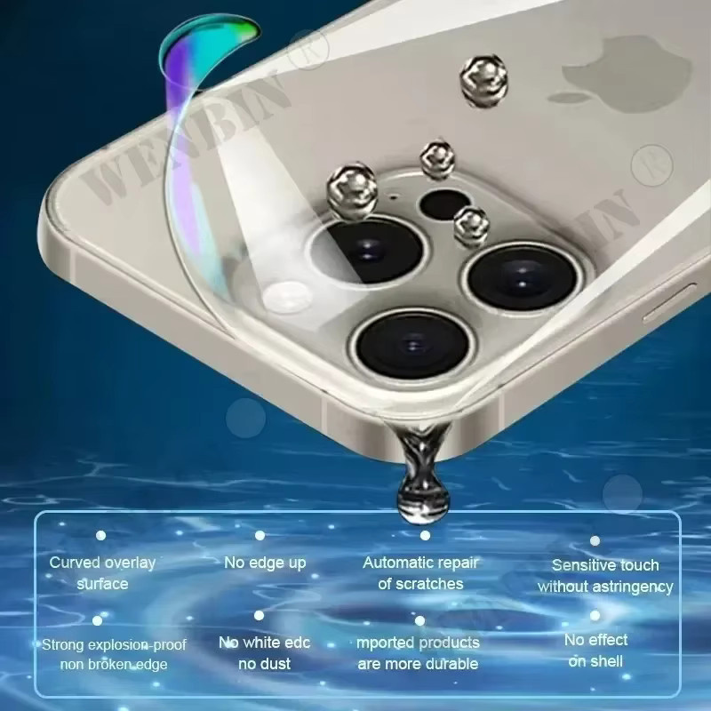 5er Pack Hydrogel Display- und Rückseiten-Schutzfolien für Apple iPhone 16 15 14 13 12 11 Pro Max Plus und iPhone SE 8 7 Plus XR X XS Max, transparent - Bild 4