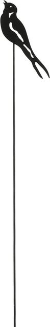Mica Decorations Gartenstecker Schwalbe Schwarz Metall B/T/H: 12,5 x 0,5 x 85 cm - Bild 1