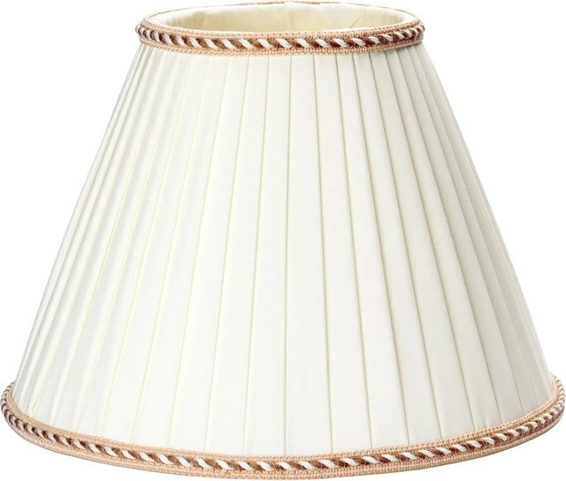 Orion Lightstyle Lampenschirm konisch aus Stoff in Weiß, Durchmesser: 26 cm, Höhe: 18,5 cm, Fassung E27 - Bild 1