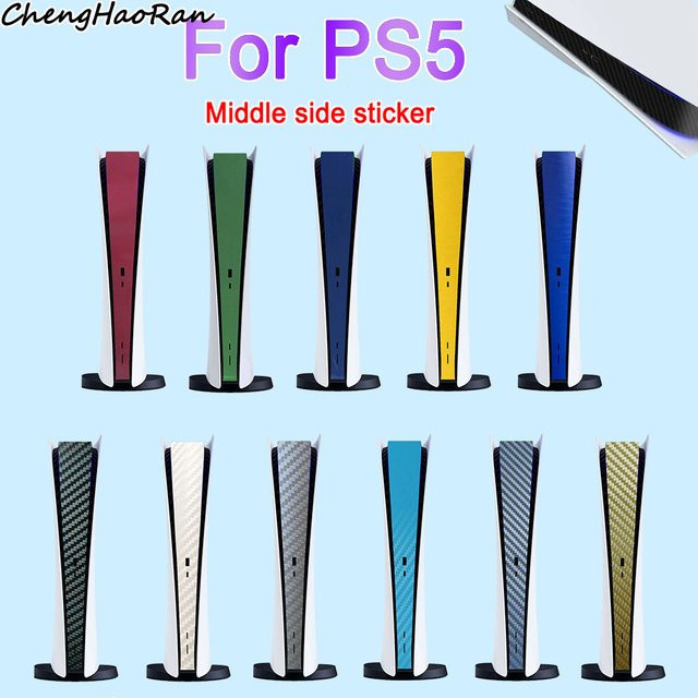 ChengHaoRan Schutzaufkleber für PS5 PlayStation 5 Konsole Seitenabdeckung in Blau - Bild 1