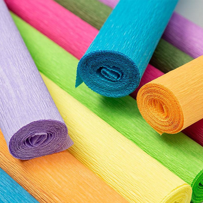 Yiran Furniture Krepppapierrolle in 17 Farben für Basteln, DIY-Blumen und Dekoration, B: 50 cm, L: 250 cm, Multicolor - Bild 1