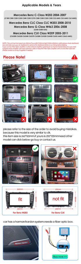 OSSURET 9 Zoll Android 15 Autoradio für Mercedes-Benz C-Klasse W203 und CLC-Klasse W203, 2 DIN Head Unit mit DSP, SWC, Wireless CarPlay, Android Auto und 4G LTE, Schwarz - Bild 3