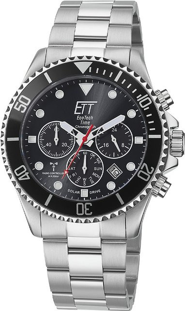 ETT Chronograph, Solar, Edelstahl, Schwarz, 44 mm, Herren - Bild 1