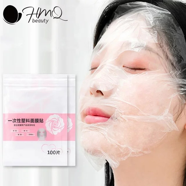HMQ beauty Einweg Gesichtsmaske Papier Film, Transparent, Unisex - Bild 1