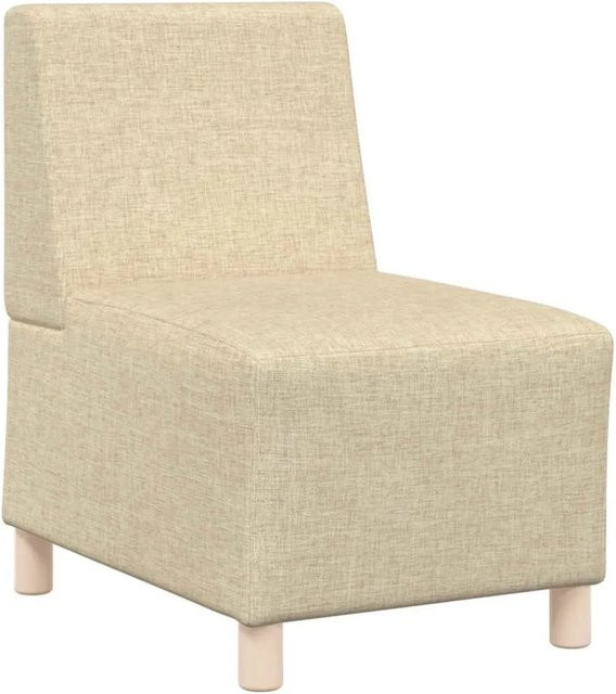 vidaXL Modulares Sofa ohne Armlehnen in Beige aus Stoff mit Schaumstofffüllung - Bild 1