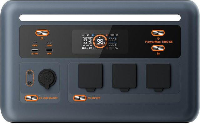 Blackview OSCAL PowerMax Tragbare Powerstation 1800W mit 1024Wh LFP-Akkumulator in Schwarz und Grau - Bild 1