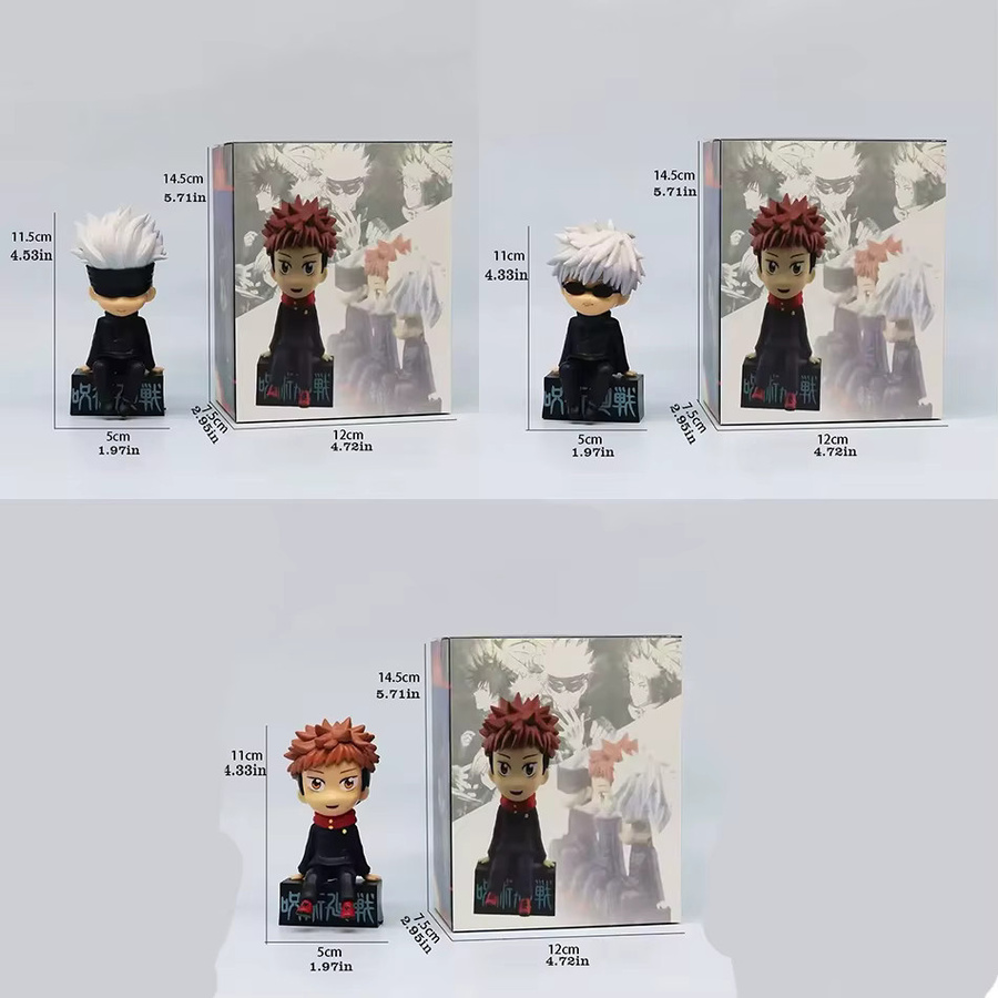 Bandai Jujutsu Kaisen Actionfigur, 3-teiliges Set, mit beweglichem Kopf - Bild 2
