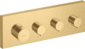 Hansgrohe Axor Starck UP Fertigmontageset Thermostat mit 3 Anschlüssen in gebürstetem Gold - Bild 1
