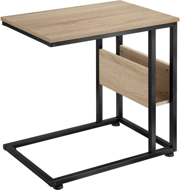tectake Beistelltisch Wigan Industrial Style in Holz Hell und Schwarz, B/T/H: 55 x 36,5 x 60 cm - Bild 2