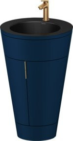 Duravit Waschtischunterschrank Starck 1 c-bonded Set in Schwarz mit Innenbeleuchtung, B/T/H: 56 x 86,4 x 60,5 cm - Bild 1