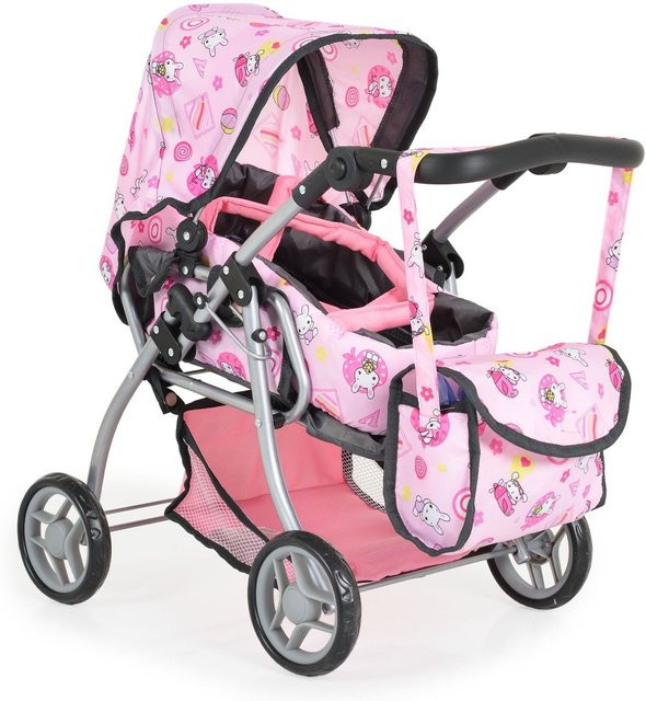 Moni Kitty Kombi Puppenwagen 9672 mit Softtragetasche und Umhängetasche zusammenklappbar - Bild 1