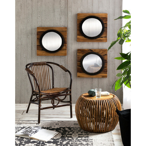 SIT Rattan Stuhl mit Armlehnen in Beige, B/H/T: 61 x 79 x 60 cm - Bild 5