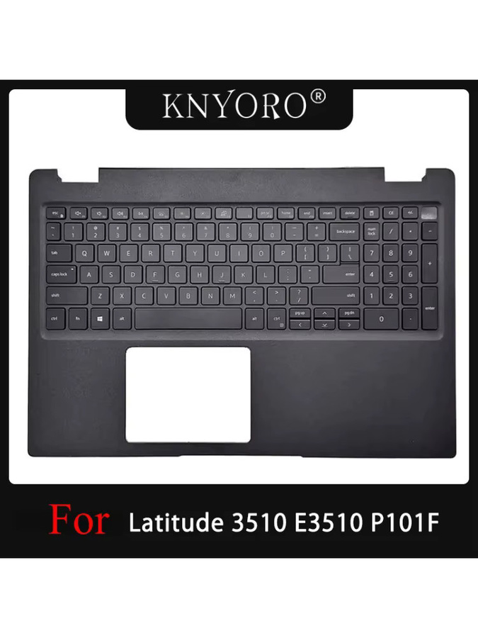 Dell Ersatz-Laptop-Tastatur mit Palmrest Upper Cover Case für Latitude 3510 E3510 P101F in Schwarz - Bild 2