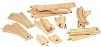BRIO Holz-Schienensortiment Erweiterung mit Push Train in Natur und Beige - Bild 1