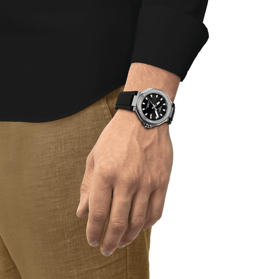 Tissot Herrenuhr T-Race, Automatik, Edelstahl, 41 mm, Schwarz, Silikon - Bild 4
