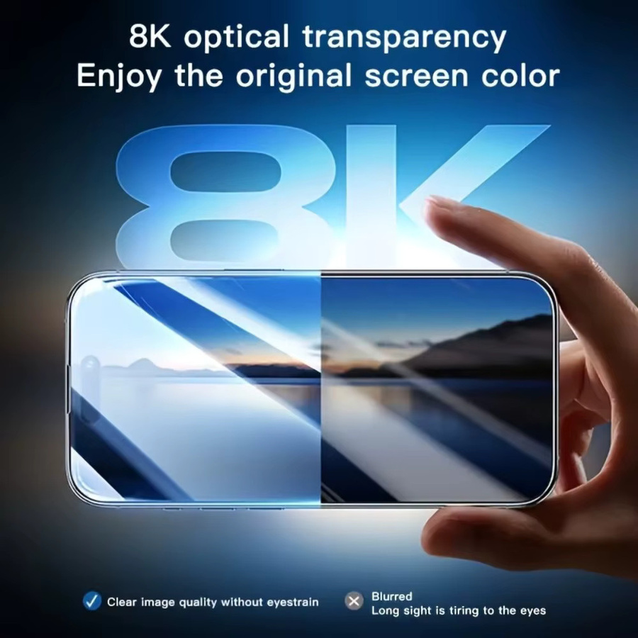 DIXSG 3er Pack Displayschutzfolie aus gehärtetem Glas für iPhone 17 16 15 14 13 12 Pro Max Plus Air XS XR in Transparent - Bild 6