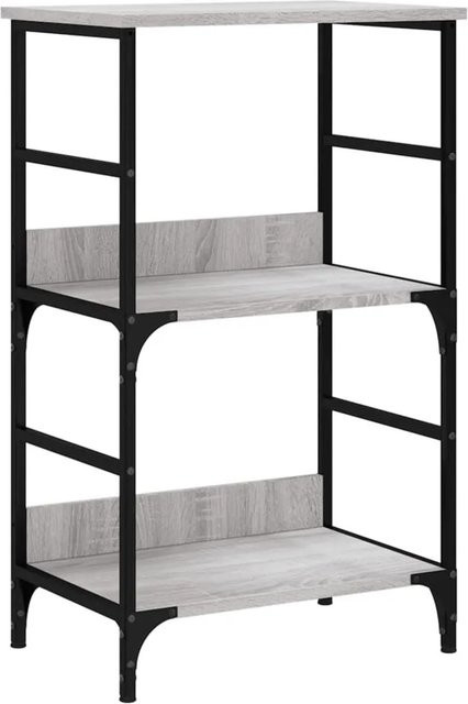 vidaXL Bücherregal im Industrial Design in Grau aus MDF und Metall, B/T/H: 50 x 33 x 82 cm - Bild 1
