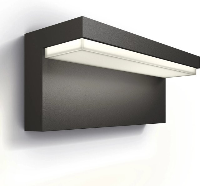 Philips Bustan LED-Außenwandleuchte in Anthrazit mit warmweißem Licht (2700 K, 3,8 W) - Bild 1