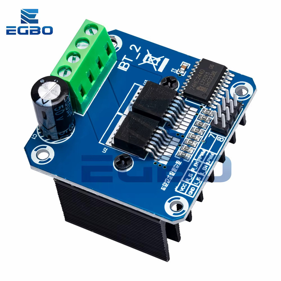 EGBO H-Brücke Hochleistungs-Motortreibermodul mit Doppel BTS7960 für Arduino, 43A, Blau - Bild 2