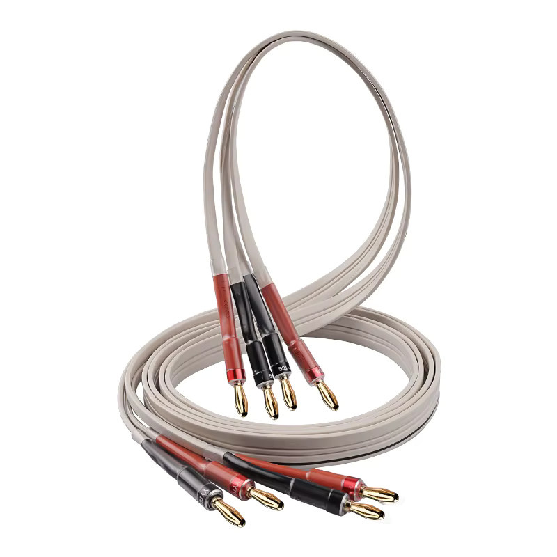 YYTCG Audiokabel Set mit vergoldeten Bananensteckern in Weiß für Heimkino und Surround-Sound, 1 Paar - Bild 2