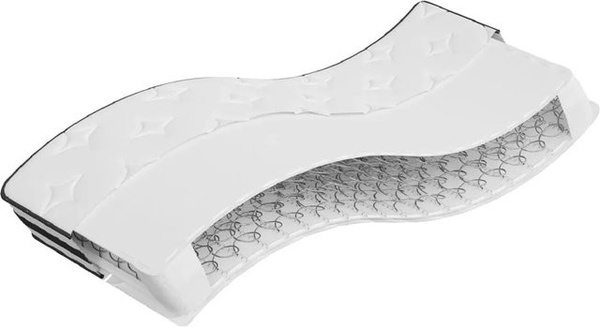 vidaXL Matratze mit Bonnell-Federkern in Grau, Breite: 70 cm, Tiefe: 200 cm, Höhe: 21 cm