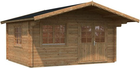 PALMAKO Blockbohlenhaus Helena aus Holz in Braun, B/H/T: 514 x 285 x 360 cm - Bild 1