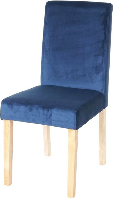 CHEFGASTRO Esszimmerstuhl aus Samt in Petrol-Blau, B/T/H: 90 x 43 x 56 cm, Sitzhöhe: 45 cm - Bild 1