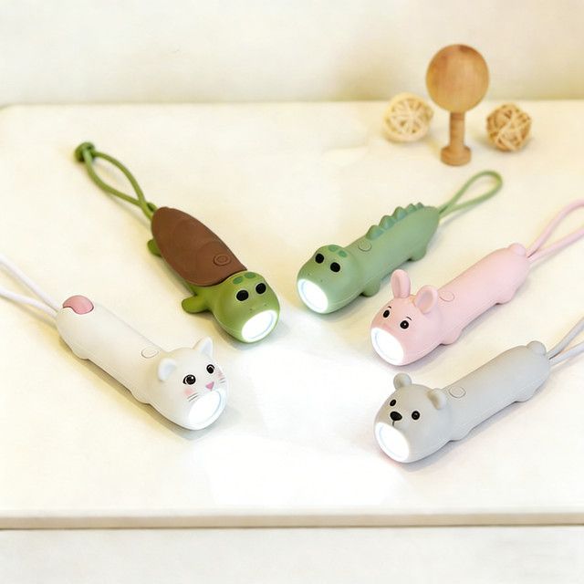 USB aufladbare Silikon LED Taschenlampe in Bär- oder Kaninchen-Design für Kinder - Bild 1