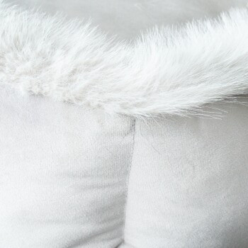 Wallace & Jones Katzenbett MAYFAIR Sofa aus Samt in Silber/Grau mit rutschfester Unterseite - Bild 2