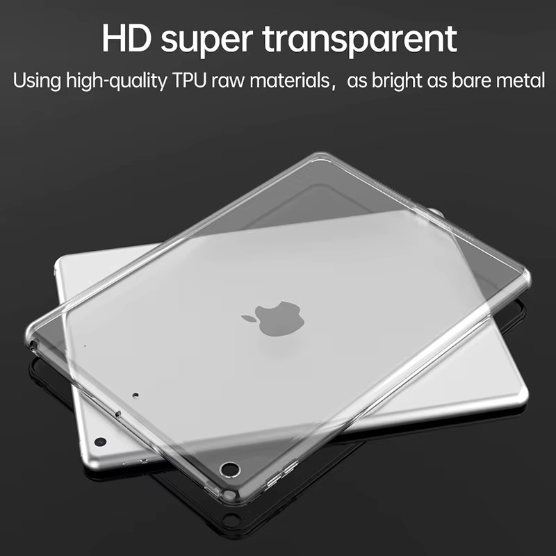 Stoßfeste Silikonhülle von Fudan für Apple iPad Pro, Air und Mini in Transparent - Bild 5